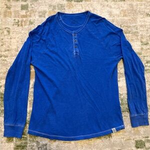 Lucky Brand Royal Blue Long Sleeve Henley
